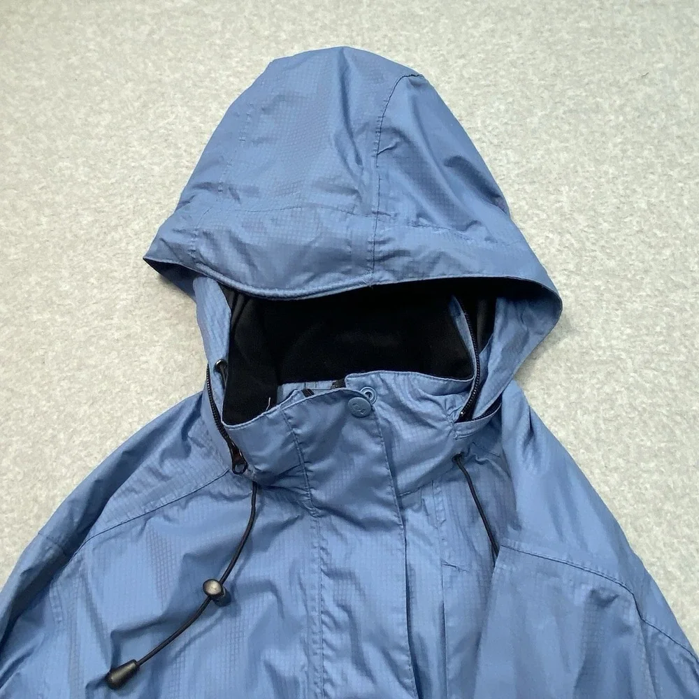Coleman Blue‎ Hydra Tech Packable Jacket Unisex Sz M Hooded Zip-Up Distressed